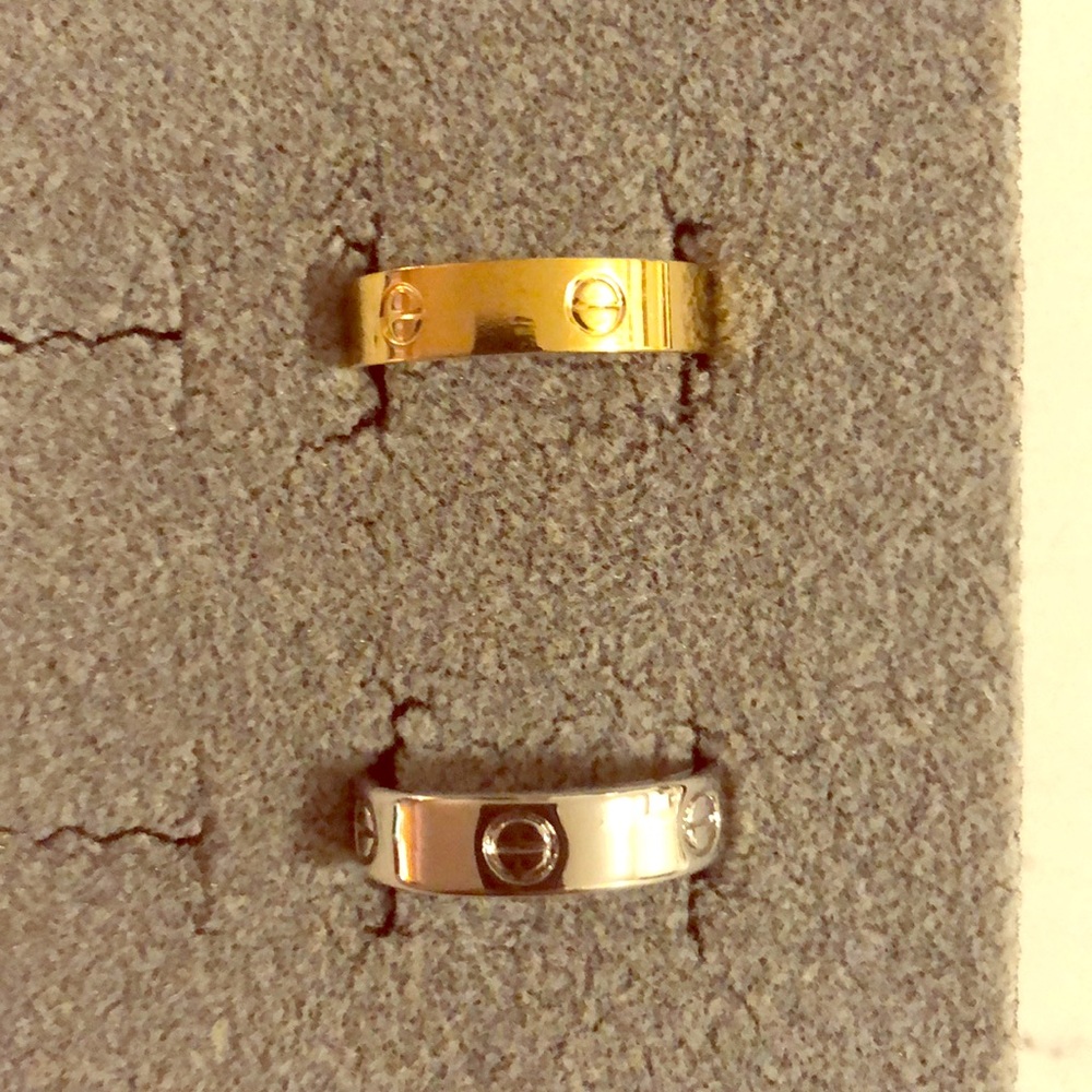 New silver and gold with matt finish rings!